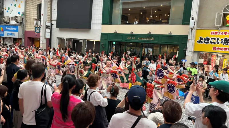 よさこい祭り トラちゃん生息地が発祥 お家から鳴子の音が聞こえるよ 警察官も踊る!
