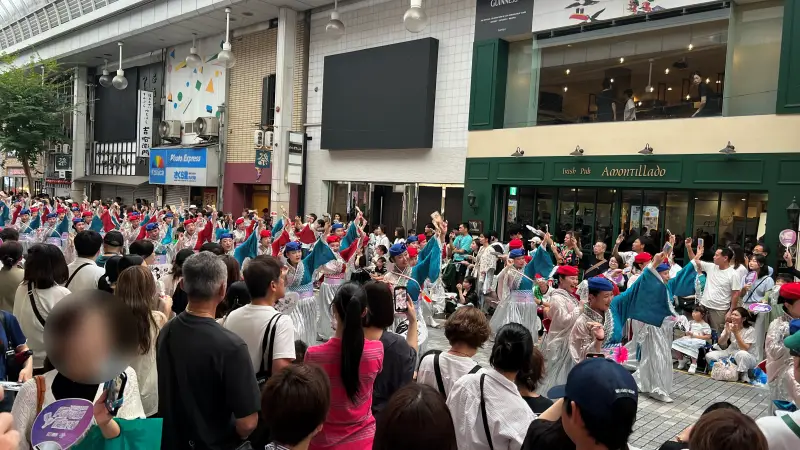 よさこい祭り トラちゃん生息地が発祥 お家から鳴子の音が聞こえるよ 警察官も踊る!