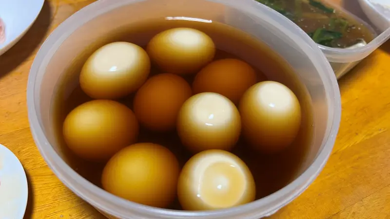 たまごが安く買えたから煮卵作ろう トラちゃんは寝て待ちます！