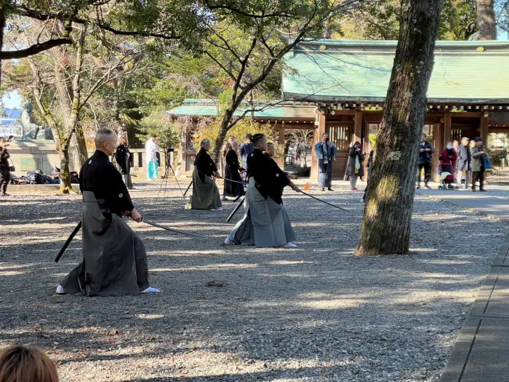 山内神社へ初詣と居合奉納