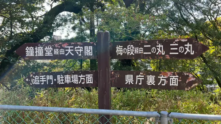 【高知城】「しだれ梅」をペット(猫)と見ながら散歩 ペットが行ける範囲とスロープと階段での行き方