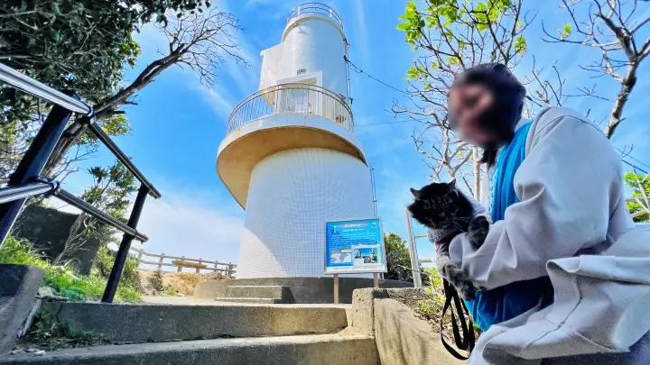 かもだ岬 猫（ペット）と灯台