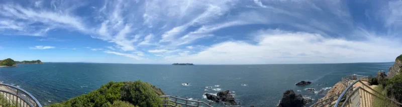 かもだ岬 展望所からパノラマ写真