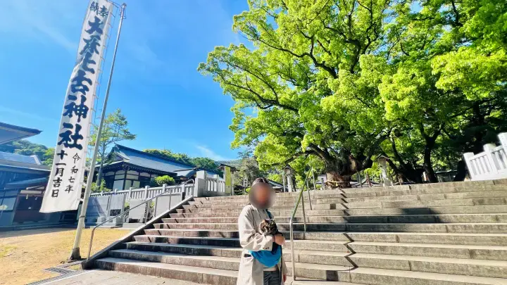 大麻比古神社 猫ペット同伴 境内
