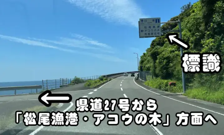【松尾漁港・青の洞窟・海老洞】アクセス